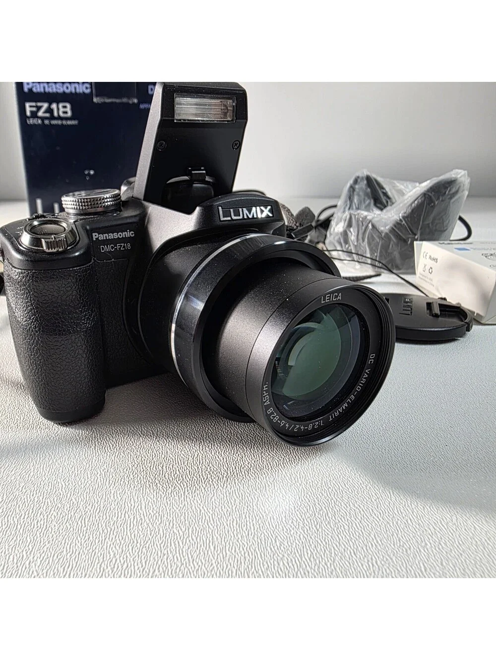 Panasonic Lumix DMC-FZ18 Digital Camera DC Vario-Elmarit Lens 18x Leica Bundle